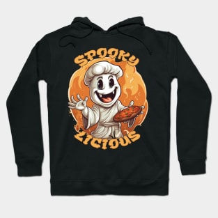 Vampire Ghost Pizza Chef Hoodie